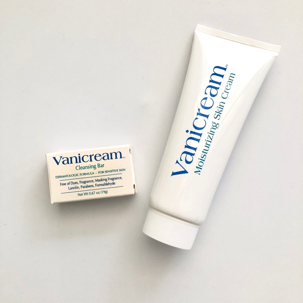 VANICREAM Moisturizing Skin Cream 4oz and Cleansing Bar .67oz (Set of 2)